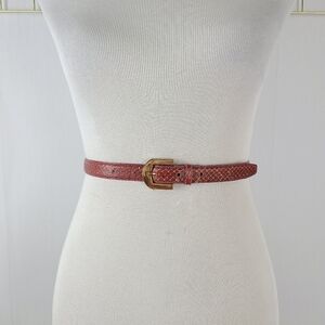Rayman/Ridless Rose Pink Genuine Snakeskin Vintage Belt
